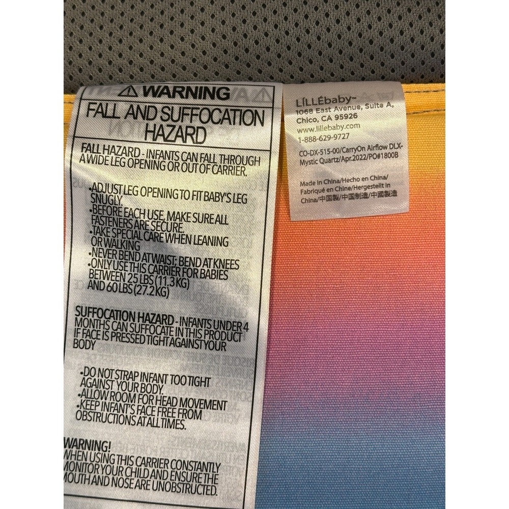 RARE Rainbow LilleBaby Carryon Airflow DLX Carrier Toddler Baby MYSTIC Pride - Picture 15 of 16
